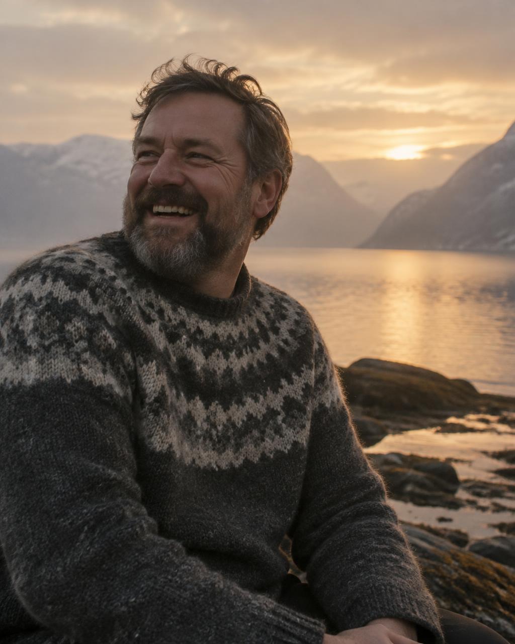 Example thank-you post with a photo of a smiling man